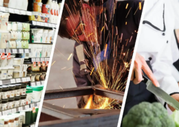 Darstellung von 3 typischen Situationen in einem Gewerbebetrieb