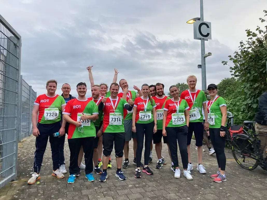 Geschafft - Das Waldenburger Laufteam nach dem Lauf